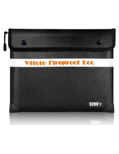 Bolsa de Documentos a Prueba de Fuego Vffoto 36.1x27.9 cm Negra