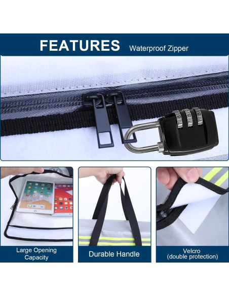 Bolsa de Documentos a Prueba de Fuego NAIBAOSD 40.64x30.48cm