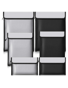 6 Bolsas de Documentos a Prueba de Fuego Fullhawl 38x28cm