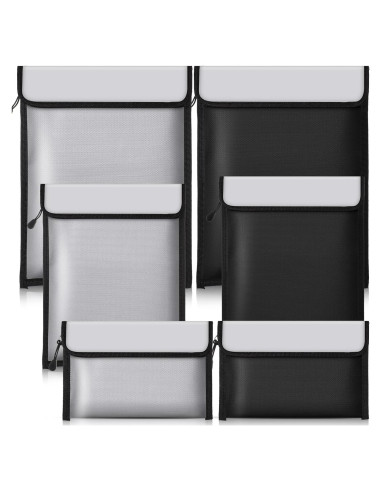 6 Bolsas de Documentos a Prueba de Fuego Fullhawl 38x28cm