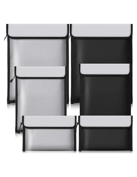 6 Bolsas de Documentos a Prueba de Fuego Fullhawl 38x28cm