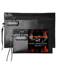 Juego de Bolsas a Prueba de Fuego CarryWise 2 Pcs 35.56x24.89cm