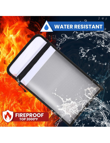 6 Bolsas de Documentos a Prueba de Fuego Fullhawl 38x28cm