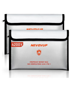Bolsa a Prueba de Fuego NEVGVUP 24.9x16.5cm Impermeable