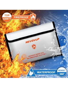 Bolsa a Prueba de Fuego NEVGVUP 24.9x16.5cm Impermeable 2