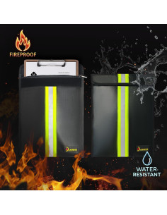 Bolsa Compacta a Prueba de Fuego y Agua Leremon 39.1x29.5cm 2