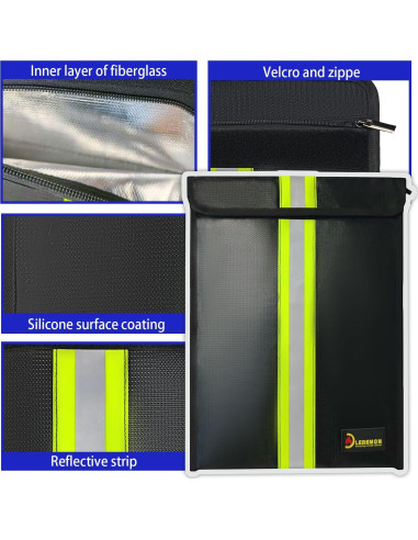 Bolsa Compacta a Prueba de Fuego y Agua Leremon 39.1x29.5cm