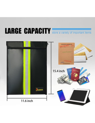 Bolsa Compacta a Prueba de Fuego y Agua Leremon 39.1x29.5cm