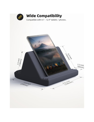 Soporte de Almohada Lamicall para Tabletas 4-13" Gris