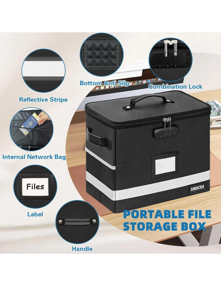 Caja de Archivos a Prueba de Fuego DSDCDJ 31.2x19.6x26.7cm
