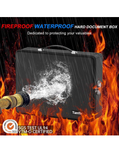Caja de Documentos a Prueba de Fuego Tamfile 42x32cm Negra 2