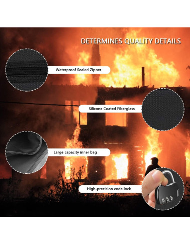 Bolsa de Seguridad JUGREAT a Prueba de Fuego y Agua - 1 Paquete