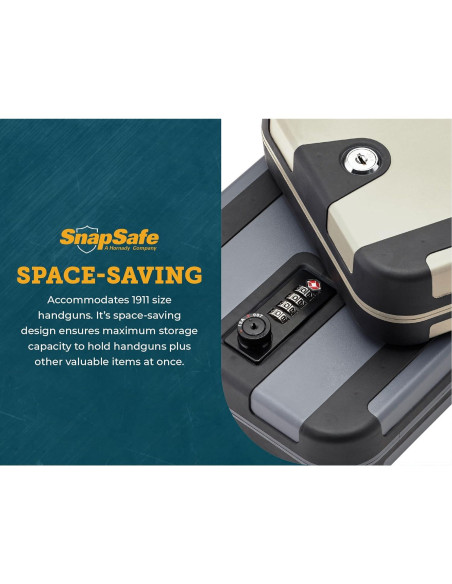 Caja de bloqueo de combinación SnapSafe Treklite XL 25.4x17.8cm