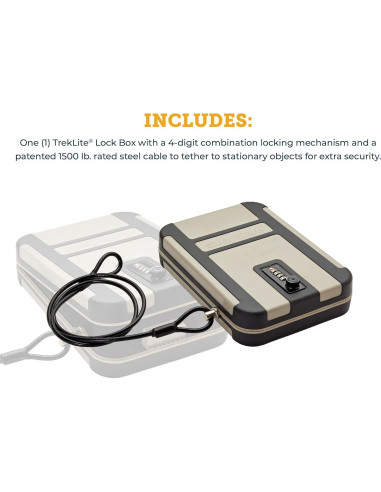 Caja de bloqueo de combinación SnapSafe Treklite XL 25.4x17.8cm