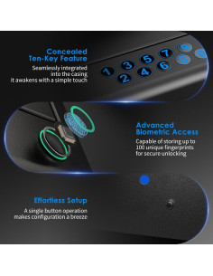 Caja Fuerte Biométrica KESONS para Pistolas - Acceso Rápido 2