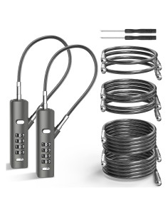 Candado de Combinación I-EASYDWW 4 Dígitos con 3 Cables 23-120 cm