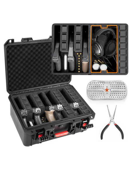 Estuche Duro Kinghardcase para 5 Pistolas y 21 Revistas