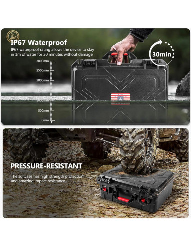 Estuche Duro Kinghardcase para 5 Pistolas y 21 Revistas