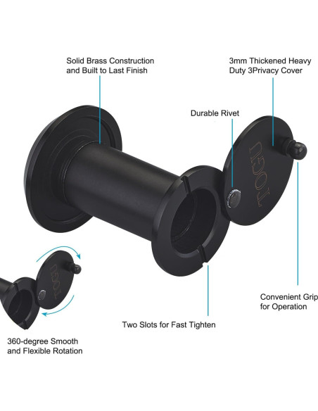 Mirilla de Latón Macizo TOGU TG3016YG-BC con Lente HD 220