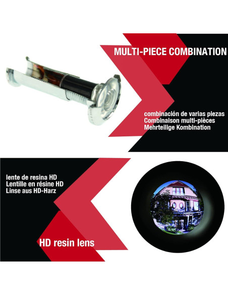 Visor de puerta HD 180 Wenzhou de latón brillante