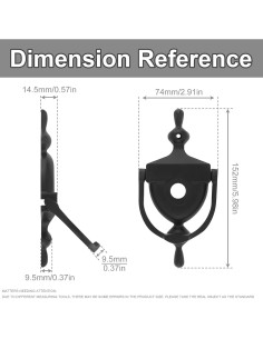 Mirador de Puerta HOJLKLD 15.24 cm Negro 180 Visión 2
