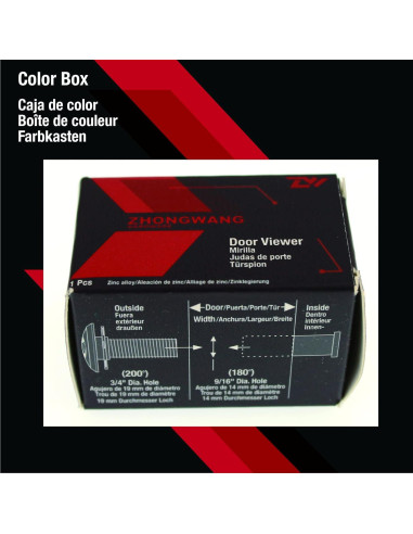 Visor de puerta HD 180 Wenzhou de latón brillante