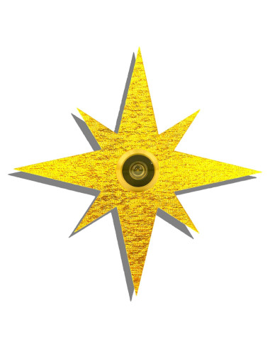 Cubierta de Estrella para Mirilla Dorada 20mm - 2 Piezas