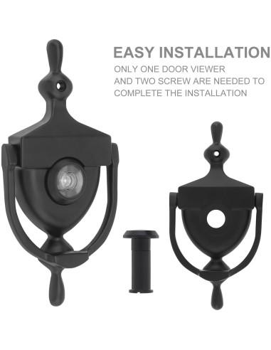 Mirador de Puerta HOJLKLD 15.24 cm Negro 180 Visión