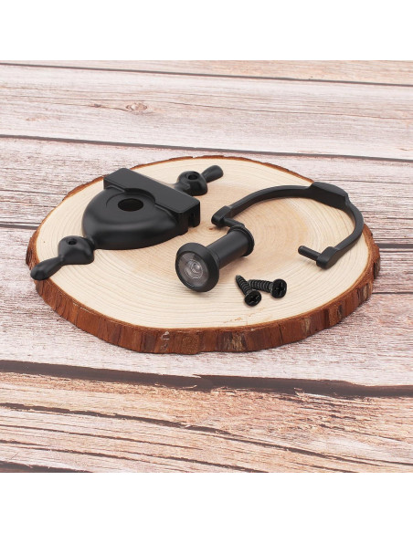 Mirador de Puerta HOJLKLD 15.24 cm Negro 180 Visión