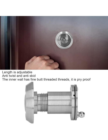 Mirador de puerta rotativo QANYEGN de cobre, 3cm, acero