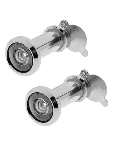 Mirador de Puerta 2pcs Crear Idea 16mm Plata 220 Ángulo Amplio