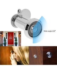 Mirador de Puerta 2pcs Crear Idea 16mm Plata 220 Ángulo Amplio 2