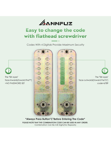 Cerradura de Entrada Sin Llave Mecánica ANNFUZ Cromo Perla