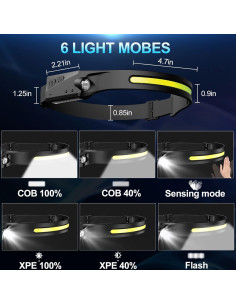 Linterna Frontal Recargable Brite Beam 2 Pack 1200 Lúmenes 2