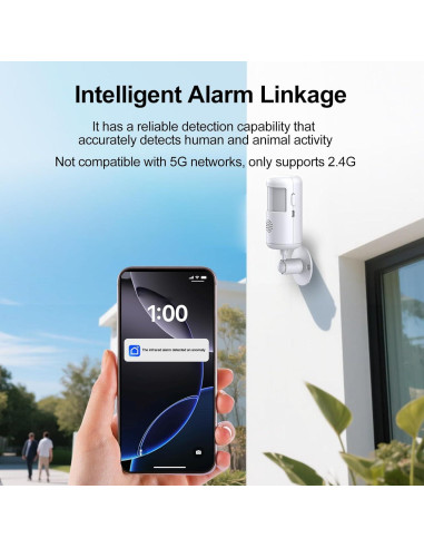 Alarma de Movimiento Infrarrojo WiFi XUK PG-P02W 12m 85dB