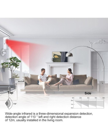 Alarma de Movimiento Infrarrojo WiFi XUK PG-P02W 12m 85dB