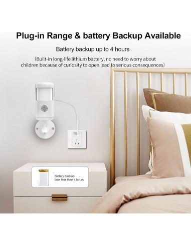 Alarma de Movimiento Infrarrojo WiFi XUK PG-P02W 12m 85dB