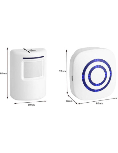 Alarma de Entrada Inalámbrica Enegg con 2 Sensores PIR