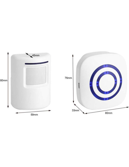 Alarma de Entrada Inalámbrica Enegg con 2 Sensores PIR