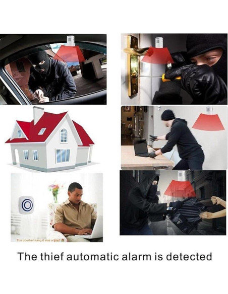 Alarma de Entrada Inalámbrica Enegg con 2 Sensores PIR