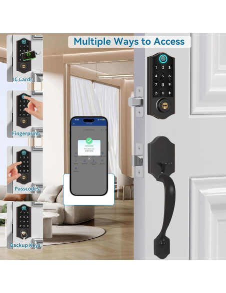 Cerradura Inteligente Biométrica Harfo DA2H-AG con App y Teclado Cerradura Inteligente Biométrica Harfo DA2H-AG con App y Teclado