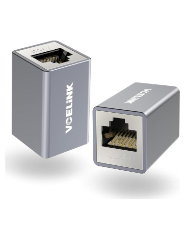 Acoplador Ethernet VCELINK Cat7 RJ45 Blindado 2-Pack