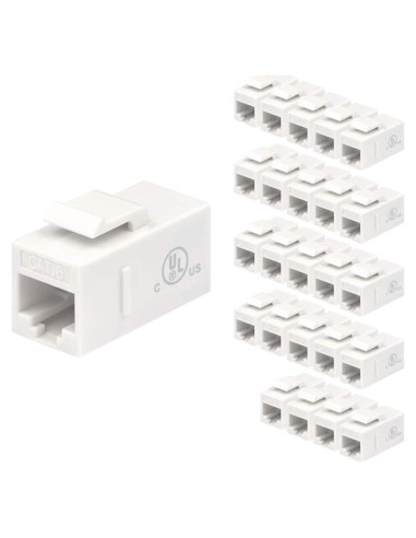 Acoplador Keystone RJ45 Femenino a Femenino VCE CAT6 - 25 Unidades