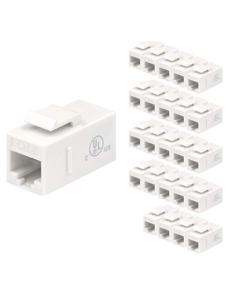 Acoplador Keystone RJ45 Femenino a Femenino VCE CAT6 - 25 Unidades Acoplador Keystone RJ45 Femenino a Femenino VCE CAT6 - 25 Unidades