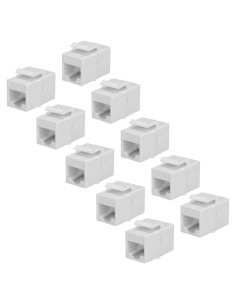 Paquete de 10 Conectores Keystone RJ45 Cat6 TENINYU - Blanco