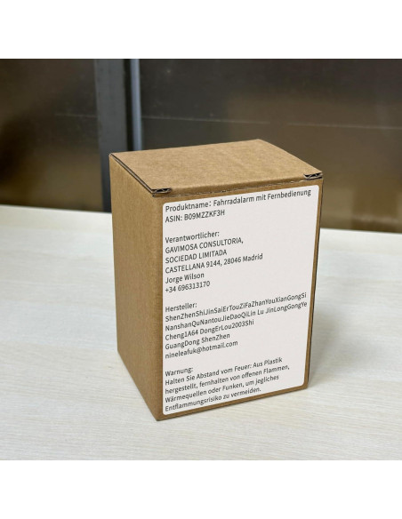 Alarma de Bicicleta NineLeaf Recargable USB 110dB IP65 Inalámbrica