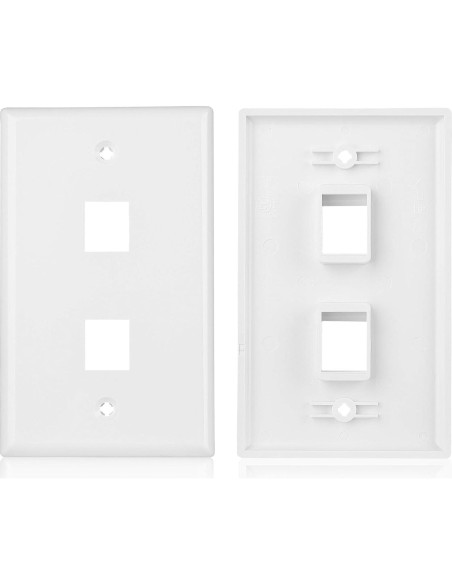 Placa de Pared Ethernet 2 Puertos Cable Matters RJ45 Cat6 Blanca