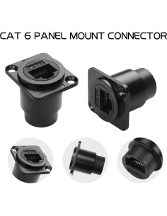 Conector RJ45 CAT6 Hembrado a Hembrado YACSEJAO 2 Pcs 2