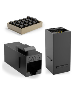 Acoplador Keystone Cat6 Hembra a Hembra CableGeeker 25 Unidades