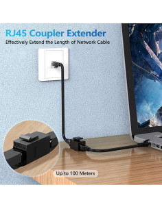 Acoplador Keystone Cat6 Hembra a Hembra CableGeeker 25 Unidades 2